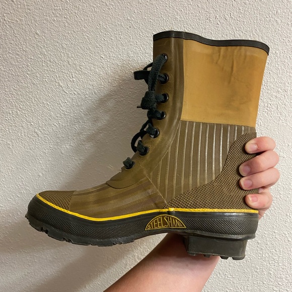 Vintage Insulated Work Boots Steel Shank Tall Lace Up - Size 6 - Picture 8 of 14